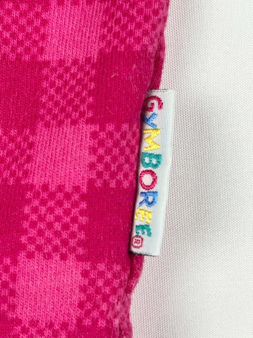 Gymboree (MED) 1990s Pink Plaid Gingham Zip-Up Rainbow Tag Vintage Jacket
